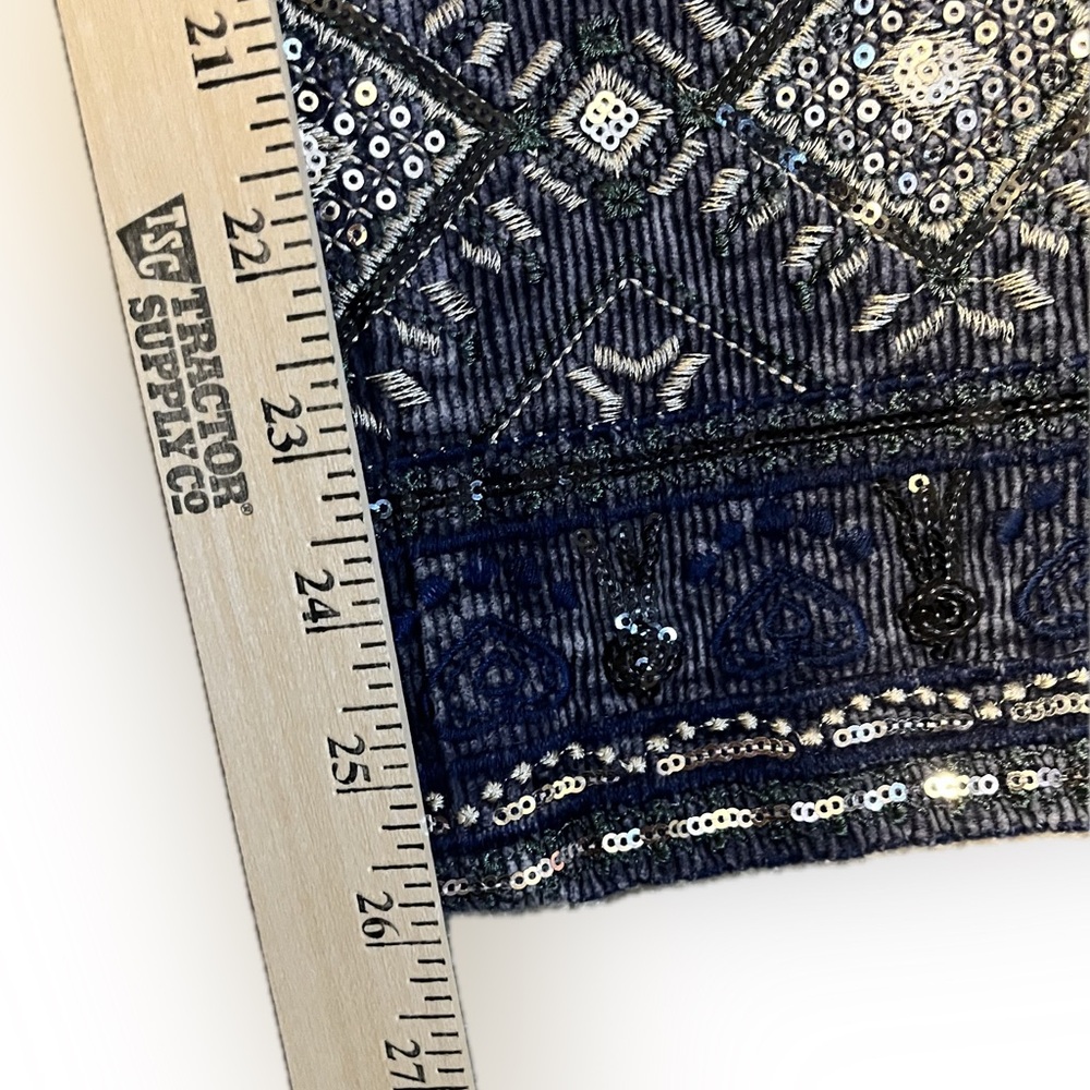 Desigual Blue Cropped Pants with Patterned Accents - Picture 5 of 12